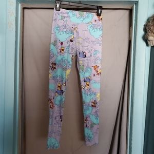 Lularoe Hundred Acre Woods Winnie the Pooh leggings in OS